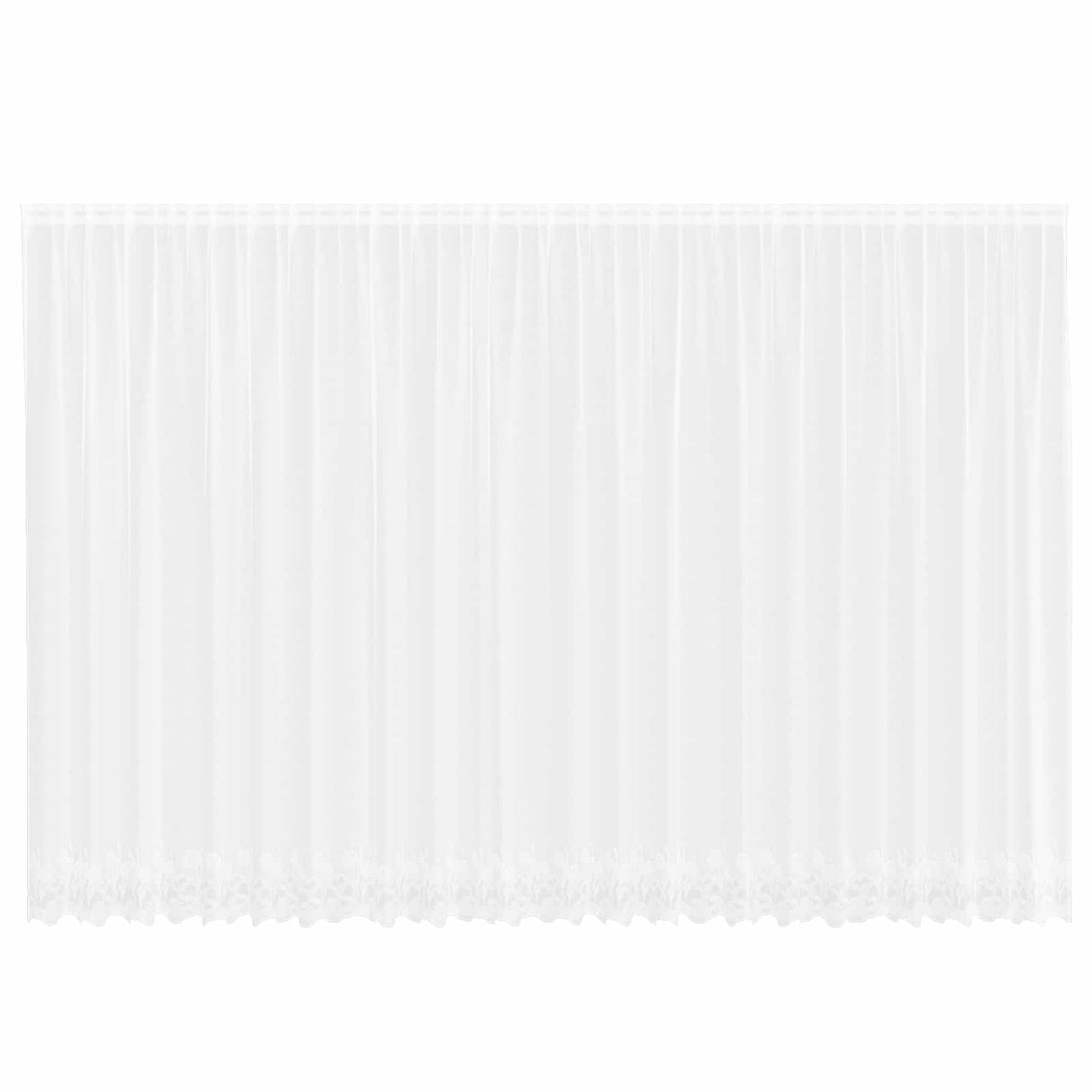 Vidaxl kantgordijn met gordijnen bloemen wit 200 x 600 cm polyester