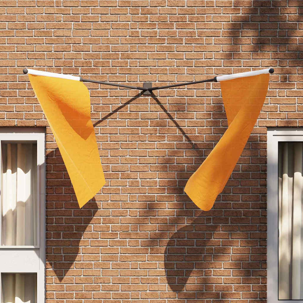 Vidaxl vlaggen mast houder zwart 11,5 x 7,5 x 0,2 cm staal