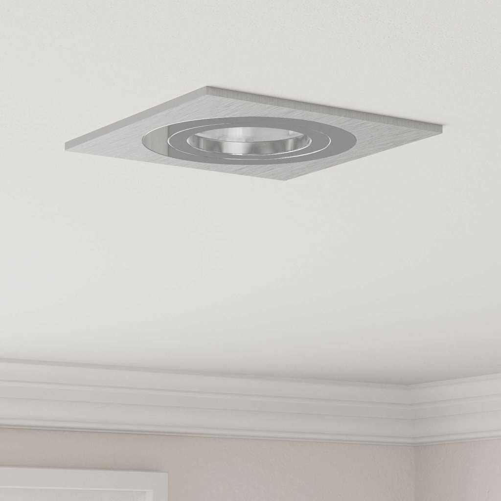 Vidaxl spotje 6 pcs zilver 9 x 9 x 2 cm aluminium