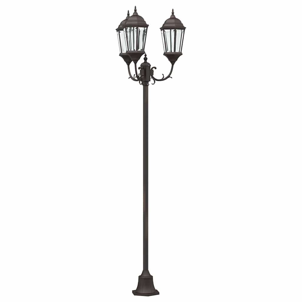 Vidaxl tuinverlichting brons 57 x 49 x 241 cm aluminium en glas