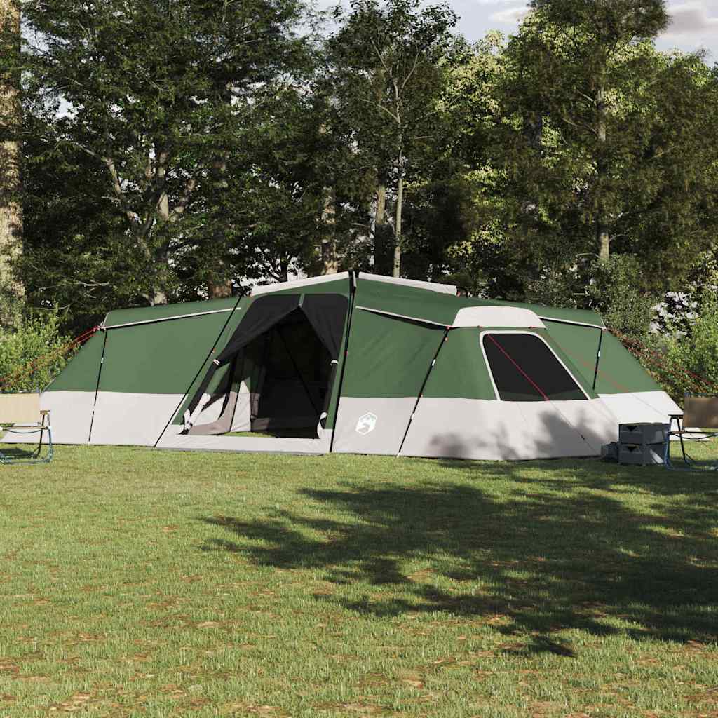 Vidaxl gezinstent met dak met opslag groen 833 x 585 x 216 cm taft