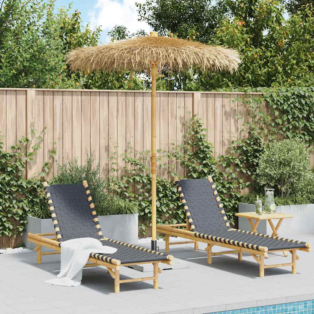 Vidaxl tiki paraplu met bananenblad luifel 180 cm bamboe