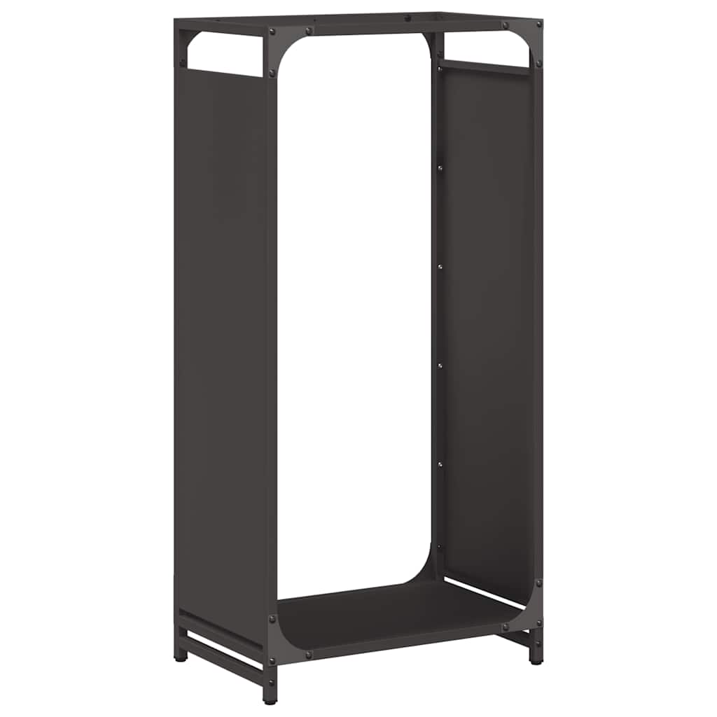 Vidaxl brandhoutrek 44x28x90 cm koudgewalst staal zwart