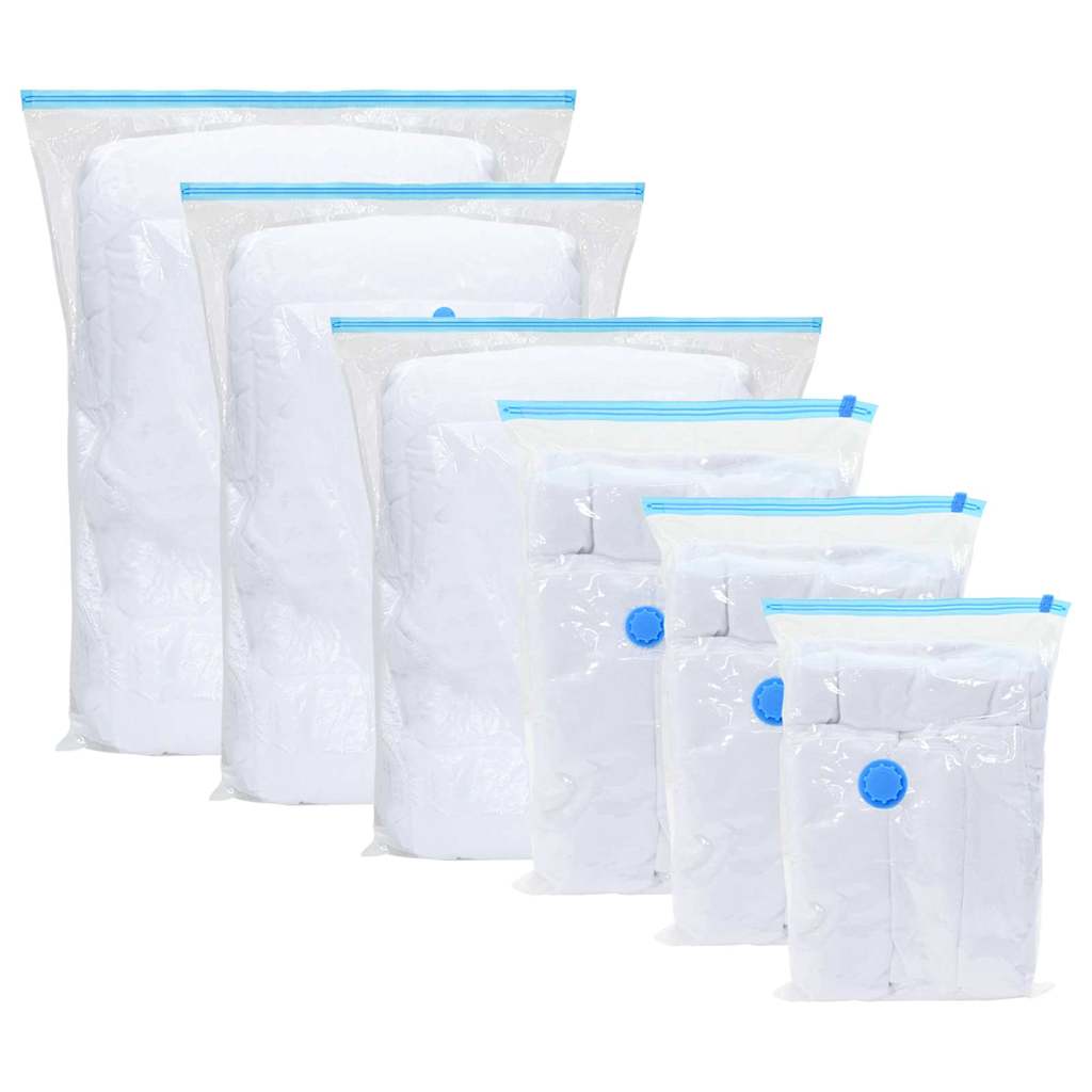 Vidaxl opslagzakken met opslag 20 pcs transparant en blauw 100 x 80 cm