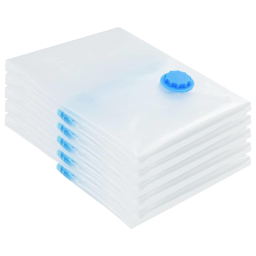Vidaxl opslagzakken met opslag 5 pcs transparant en blauw 80 x 60 cm