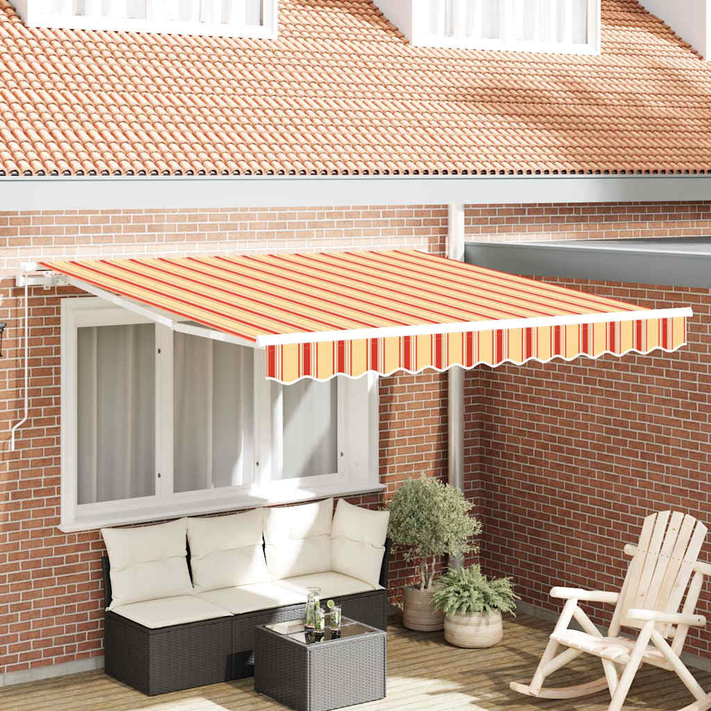 Vidaxl inklapbaar zonnescherm geel en oranje 300 x 250 cm