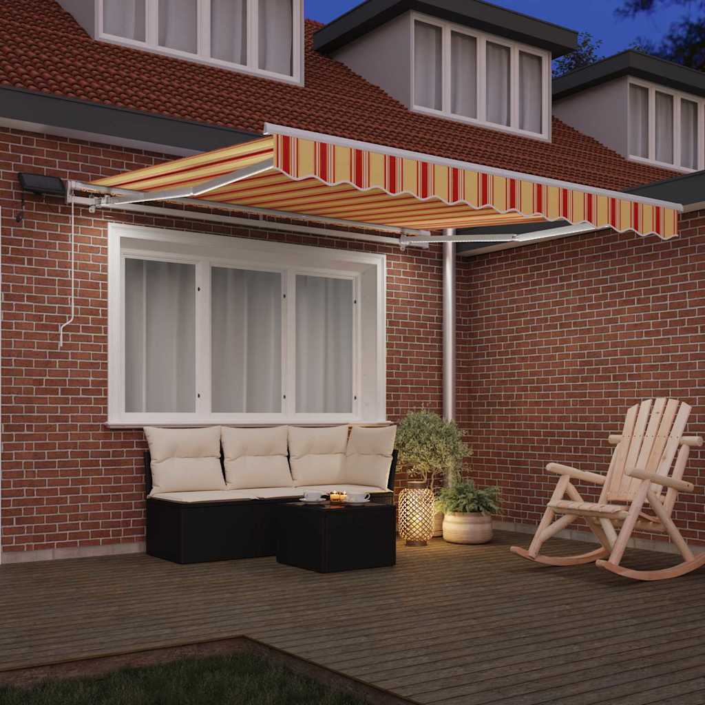 Vidaxl inklapbaar zonnescherm geel en oranje 300 x 250 cm