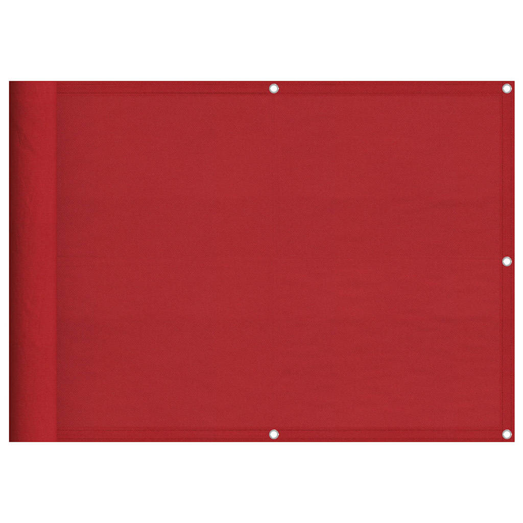 Vidaxl balkonscherm rood 75x700 cm 100% polyester oxford