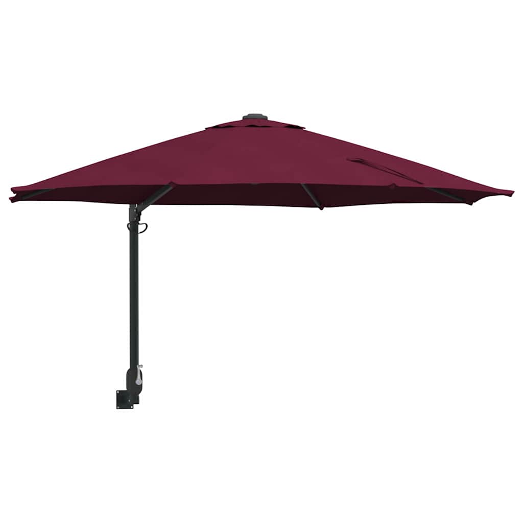 Vidaxl tuinparasol bordeaux rood 248 x 248 x 148 cm polyester en staal