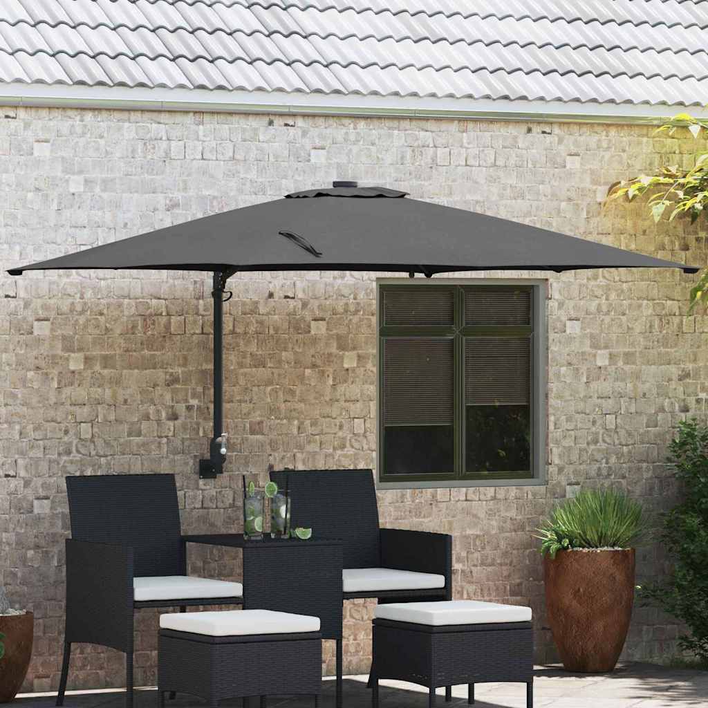 Vidaxl tuinparasol antraciet 248,5 x 247,5 x 160 cm polyester en staal