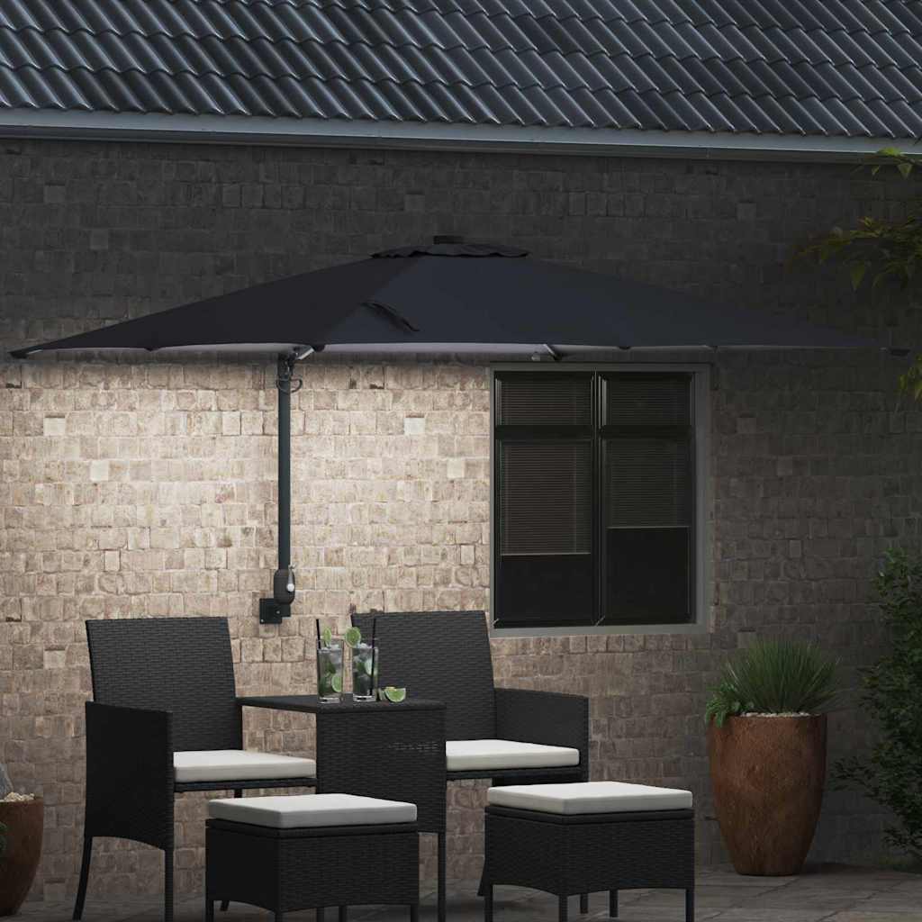 Vidaxl tuinparasol antraciet 248,5 x 247,5 x 160 cm polyester en staal