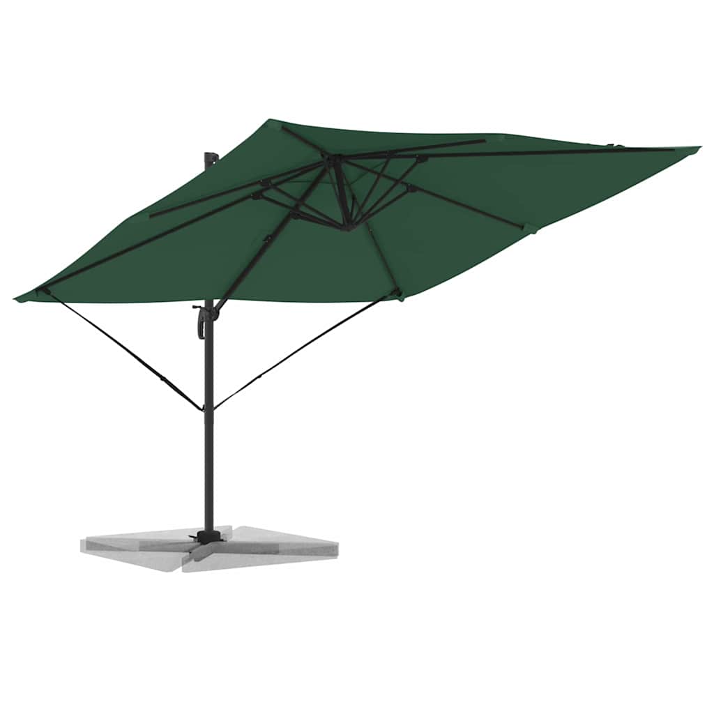 Vidaxl roma parasol groen 286 x 284 x 265 cm aluminium en polyester