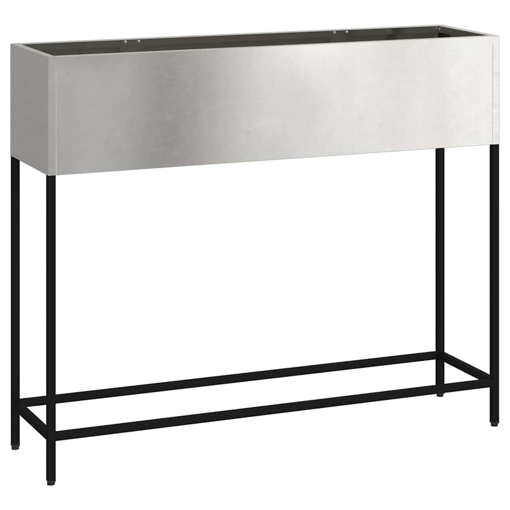Vidaxl verhoogde tuin plantbak zilver 100 x 26 x 82 cm roestvrij staal