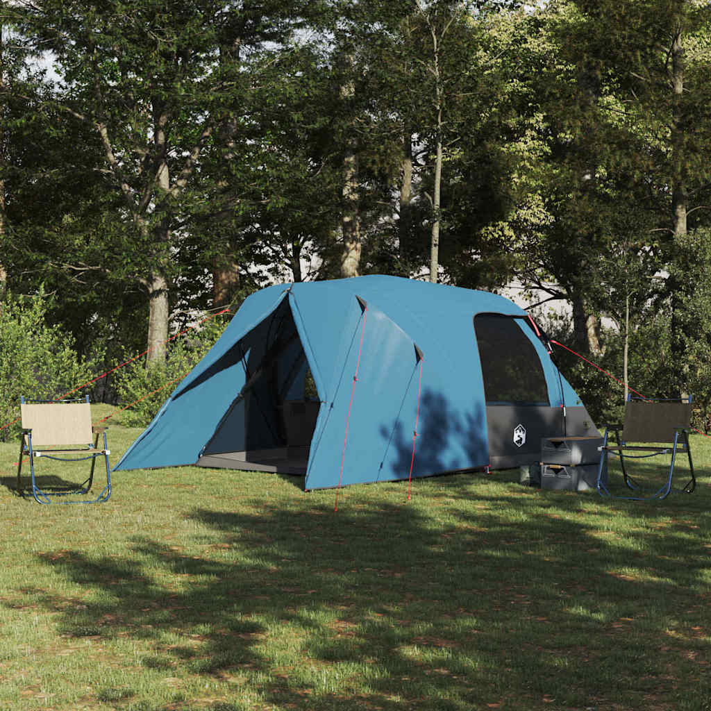 Vidaxl koepeltent met dak met opslag blauw 455 x 252 x 178 cm