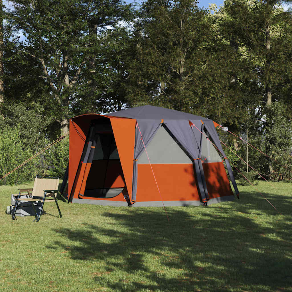 Vidaxl huisje tent met dak grijs en oranje 425 x 396 x 222 cm