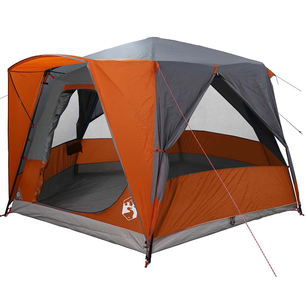 Vidaxl huisje tent met dak grijs en oranje 333 x 317 x 194 cm
