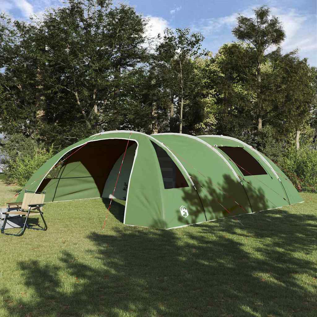 Vidaxl tunneltent met dak met opslag groen en wit 700 x 590 x 215 cm