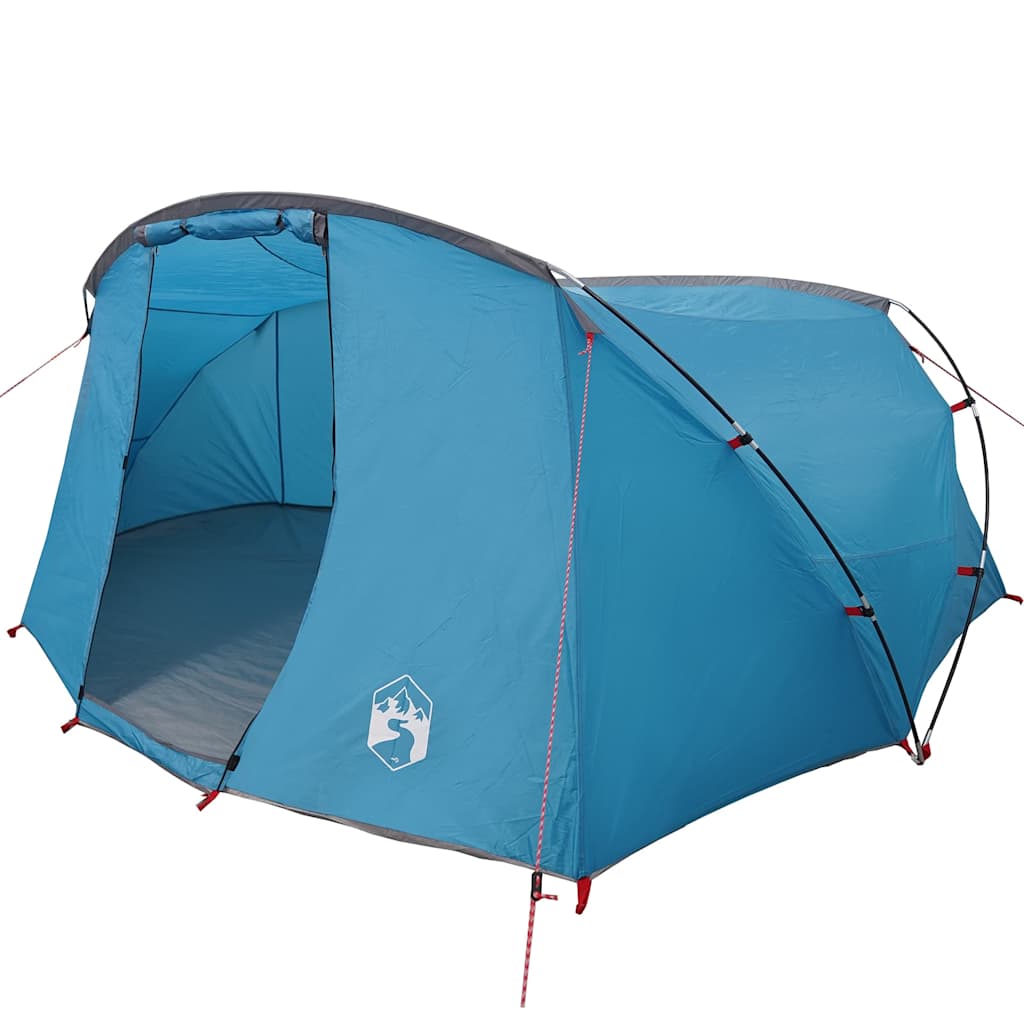 Vidaxl tunneltent met dak met opslag blauw en grijs 318 x 275 x 140 cm