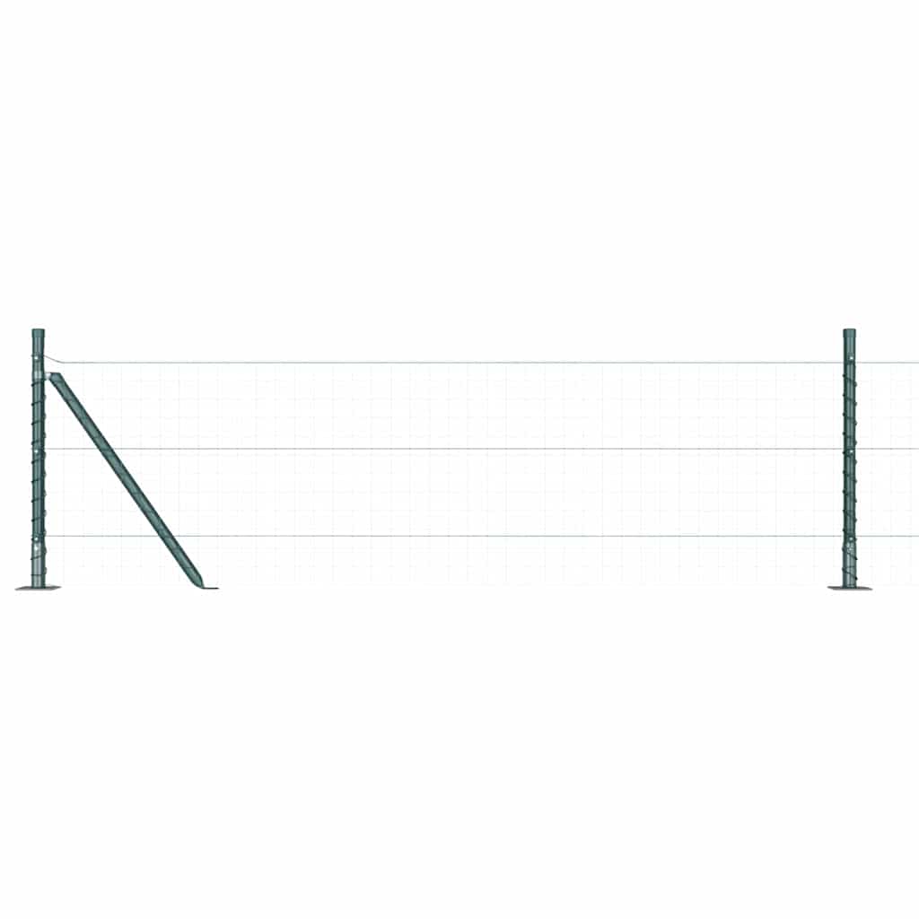 Vidaxl afrasteringspaal 13 pcs groen staal