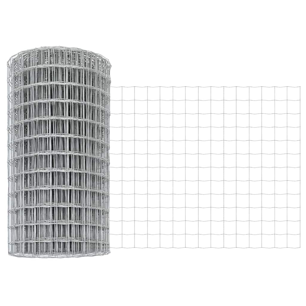 Vidaxl euro hek 0,4 x 50 m pvc-gecoat ijzer