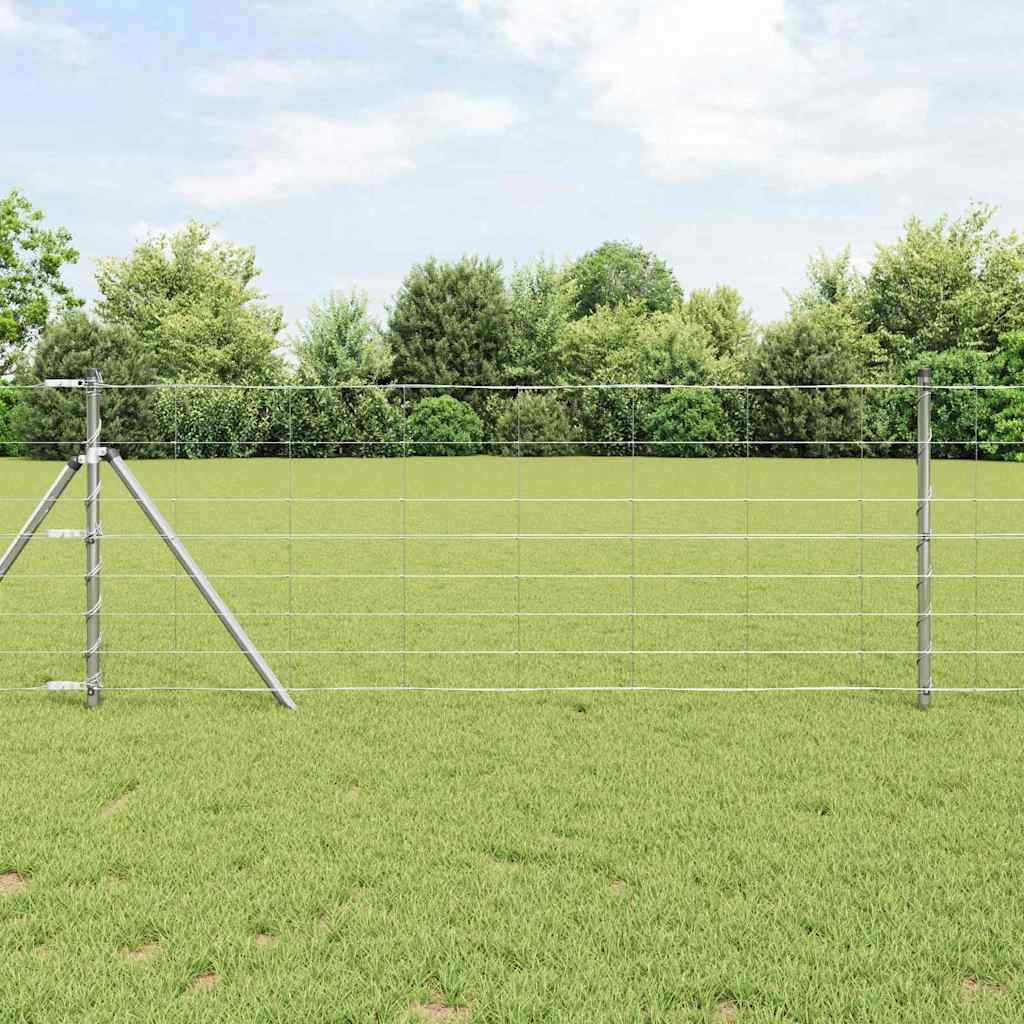 Vidaxl weidehekwerk zilver 25 x 0,8 m gegalvaniseerd staal