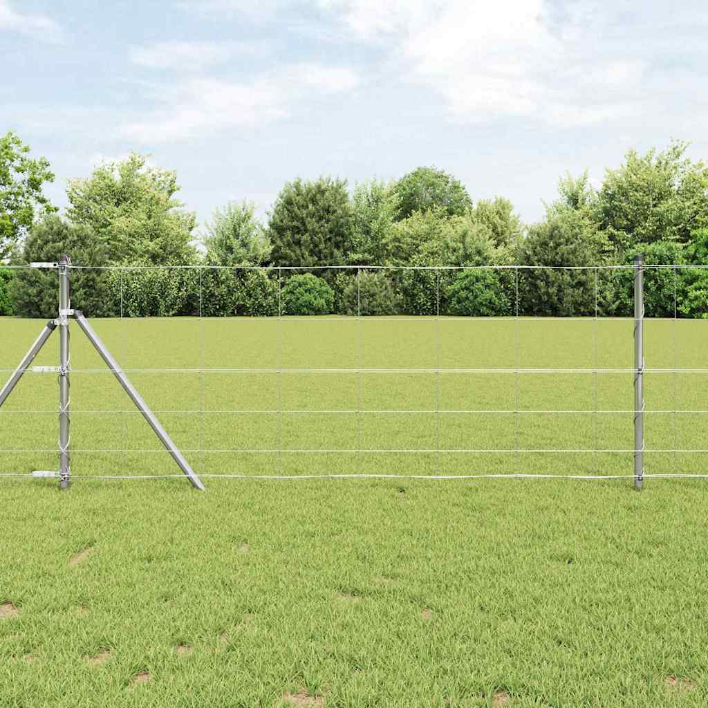Vidaxl weidehekwerk zilver 50 x 0,8 m gegalvaniseerd staal