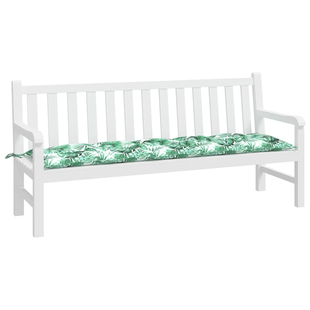 Vidaxl tuinbankkussen 180x50x7 cm oxford stof bladpatroon