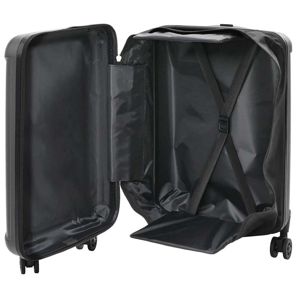 Vidaxl koffer met slot donkergrijs 34 x 23 x 55.5 cm abs kunststof