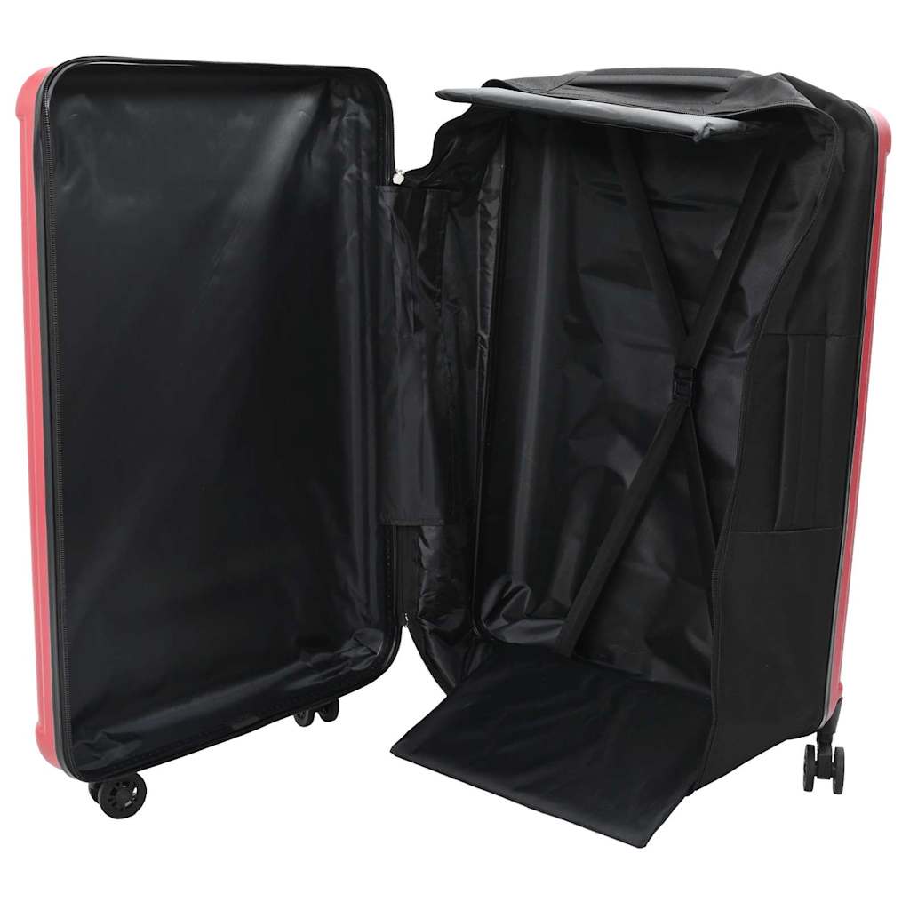 Vidaxl koffer met slot rood 50 x 30 x 76 cm abs kunststof