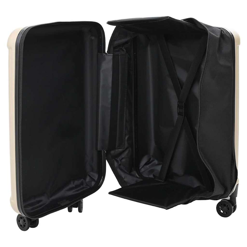 Vidaxl koffer met slot champagne 43 x 27 x 66 cm abs kunststof