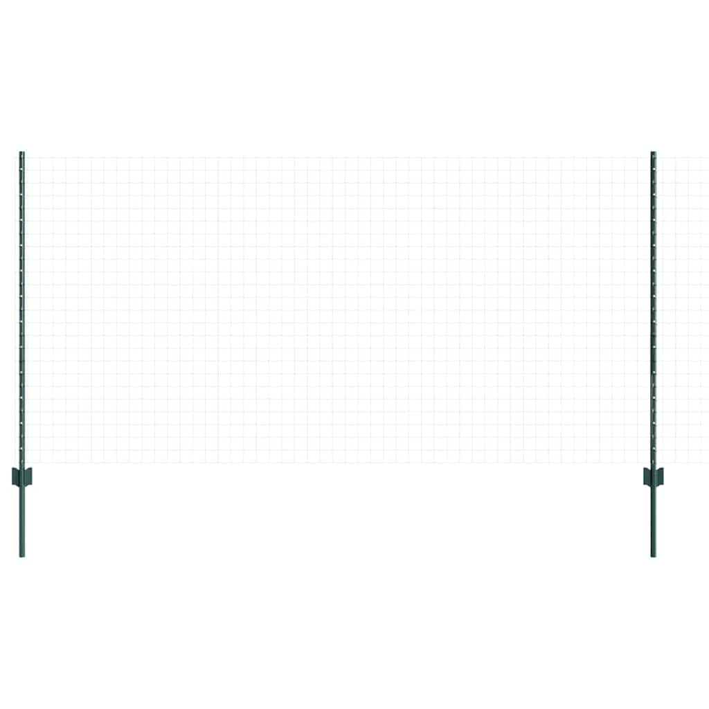 Vidaxl afrasteringspaal 5 pcs groen 120 cm staal