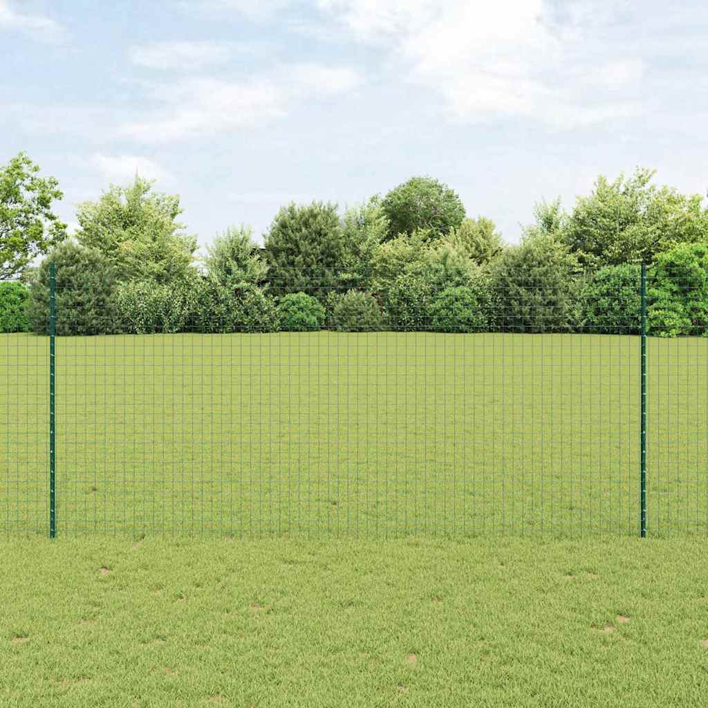 Vidaxl afrasteringspaal 11 pcs groen 140 cm staal