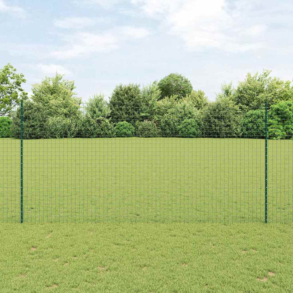 Vidaxl afrasteringspaal 11 pcs groen 160 cm staal