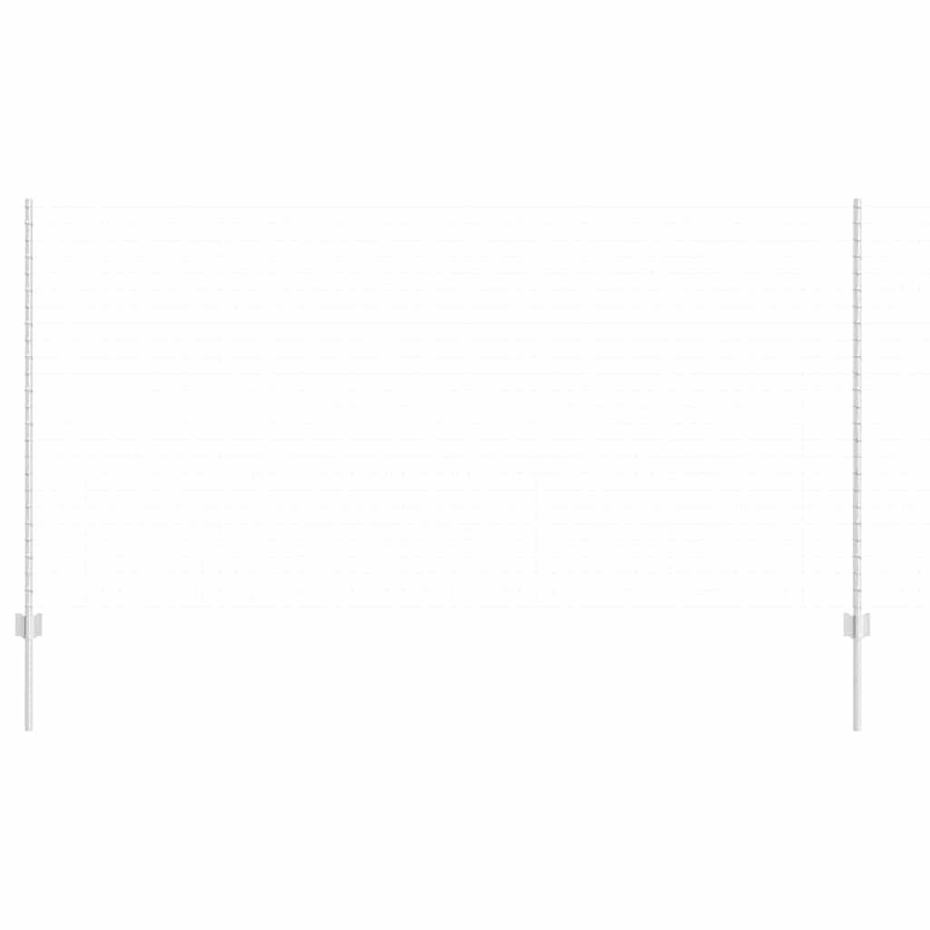 Vidaxl afrasteringspaal 11 pcs zilver 140 cm staal