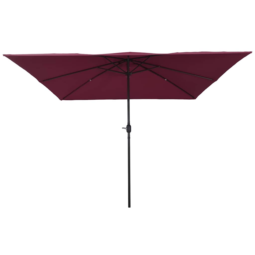 Vidaxl tuinparasol bordeaux rood 295 x 295 x 245 cm polyester en staal