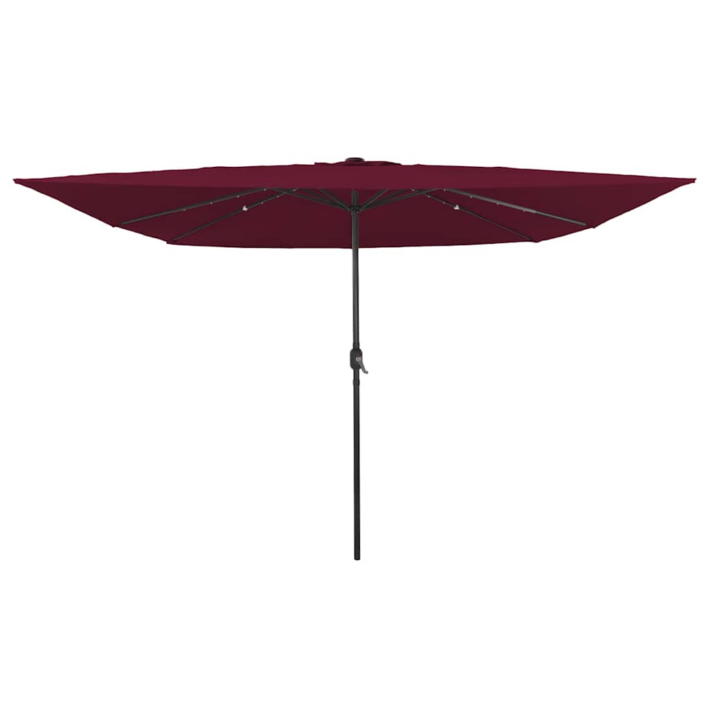Vidaxl tuinparasol bordeaux rood 295 x 295 x 245 cm polyester en staal