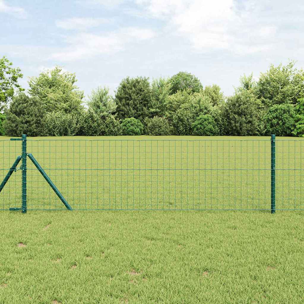 Vidaxl euro hek groen 0,4 x 50 m pvc-gecoat ijzer