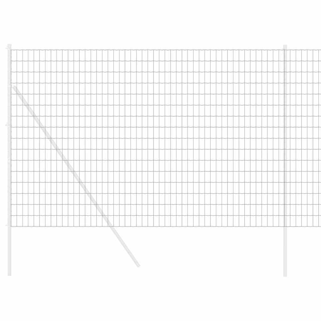 Vidaxl euro hek grijs 1,6 x 10 m pvc-gecoat ijzer