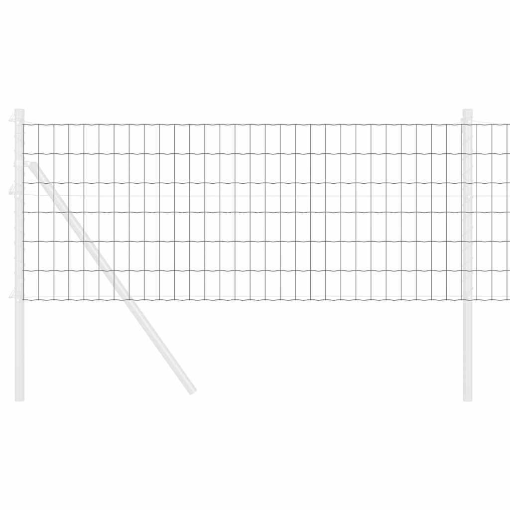 Vidaxl euro hek grijs 0,6 x 25 m pvc-gecoat ijzer