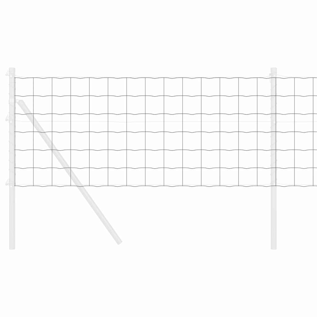 Vidaxl euro hek grijs 0,4 x 50 m pvc-gecoat ijzer