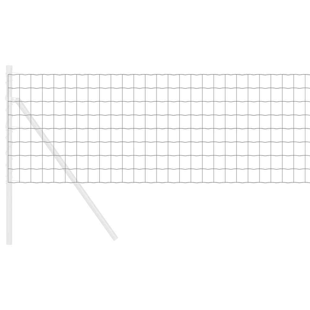 Vidaxl euro hek grijs 0,6 x 50 m pvc-gecoat ijzer