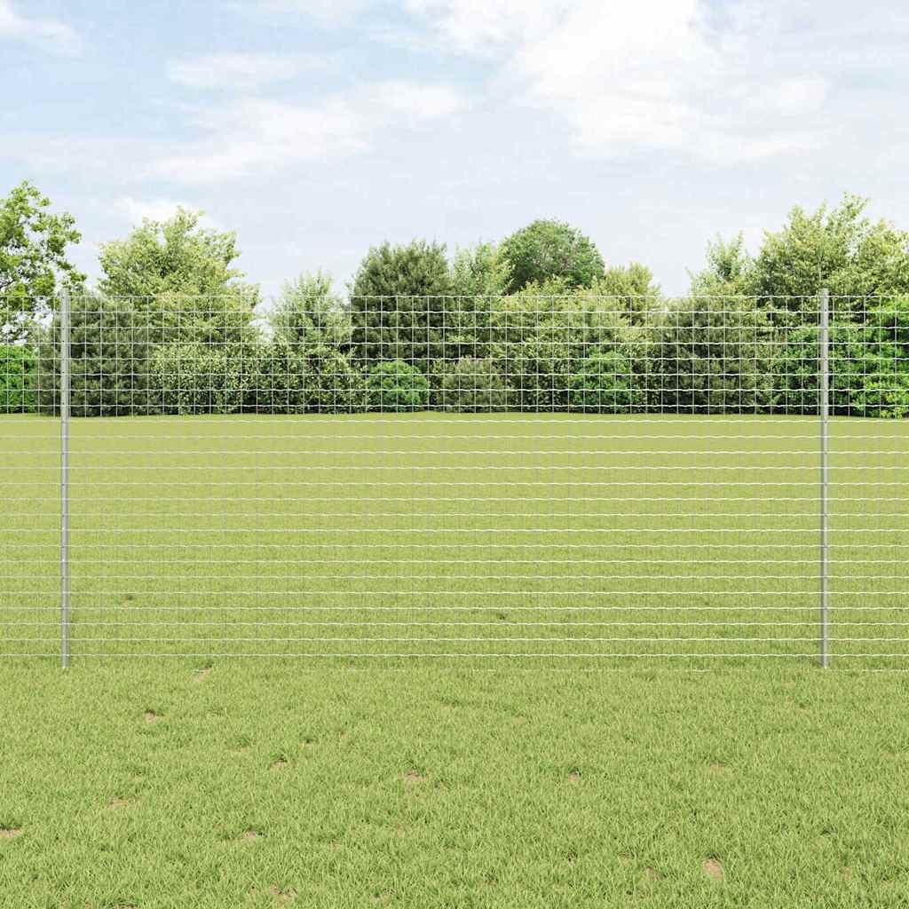 Vidaxl afrasteringspaal 22 pcs zilver 160 cm staal