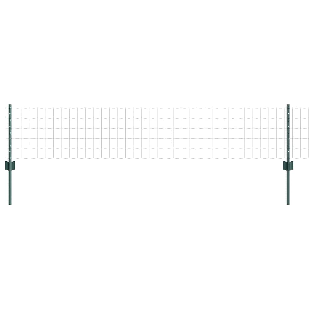 Vidaxl hek met paal groen 0,4 x 10 m staal en pvc
