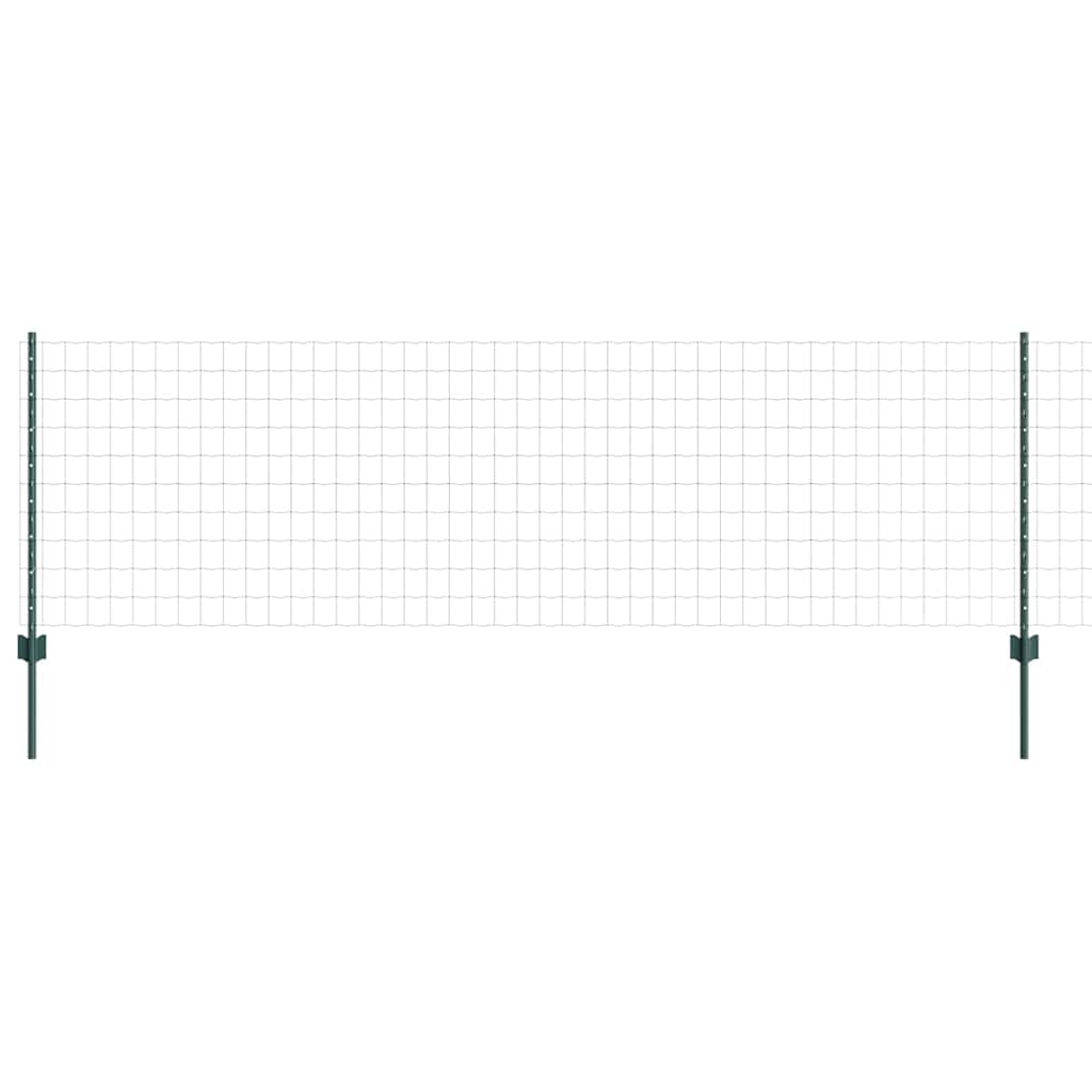 Vidaxl hek met paal groen 0,8 x 10 m staal