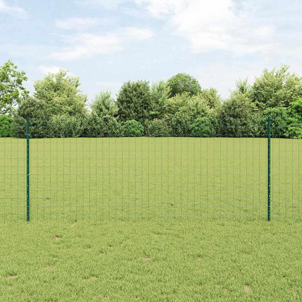 Vidaxl hek met paal groen 1 x 10 m staal