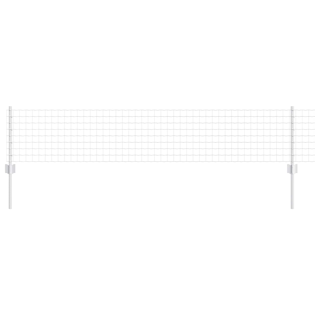 Vidaxl hek met paal zilver 0,4 x 10 m staal