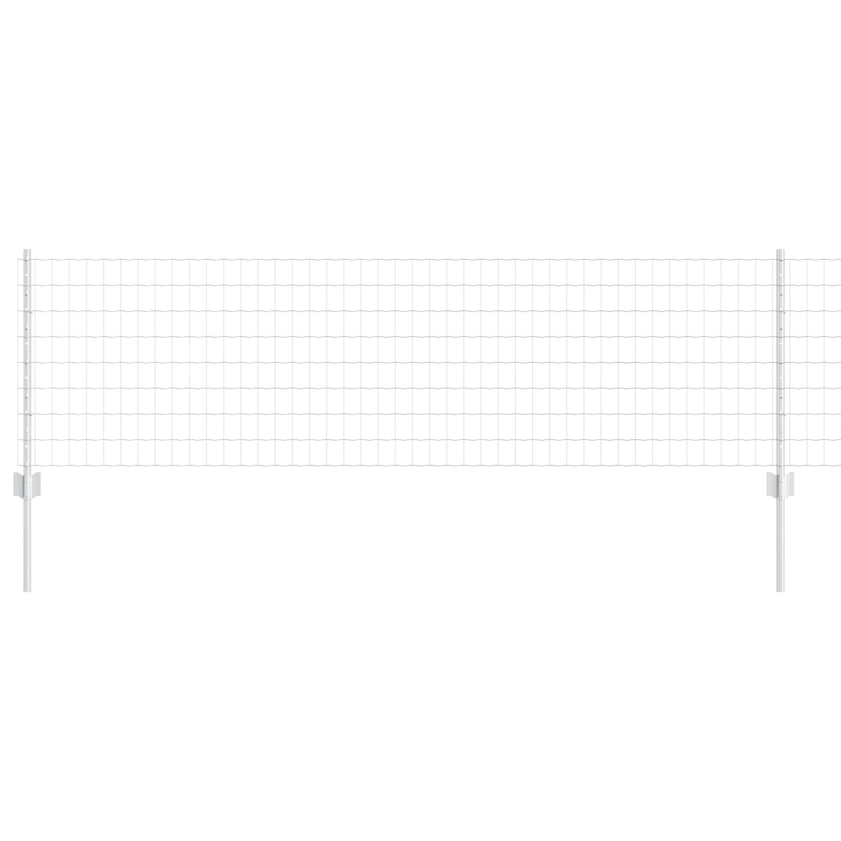 Vidaxl hek met paal zilver 0,6 x 10 m staal