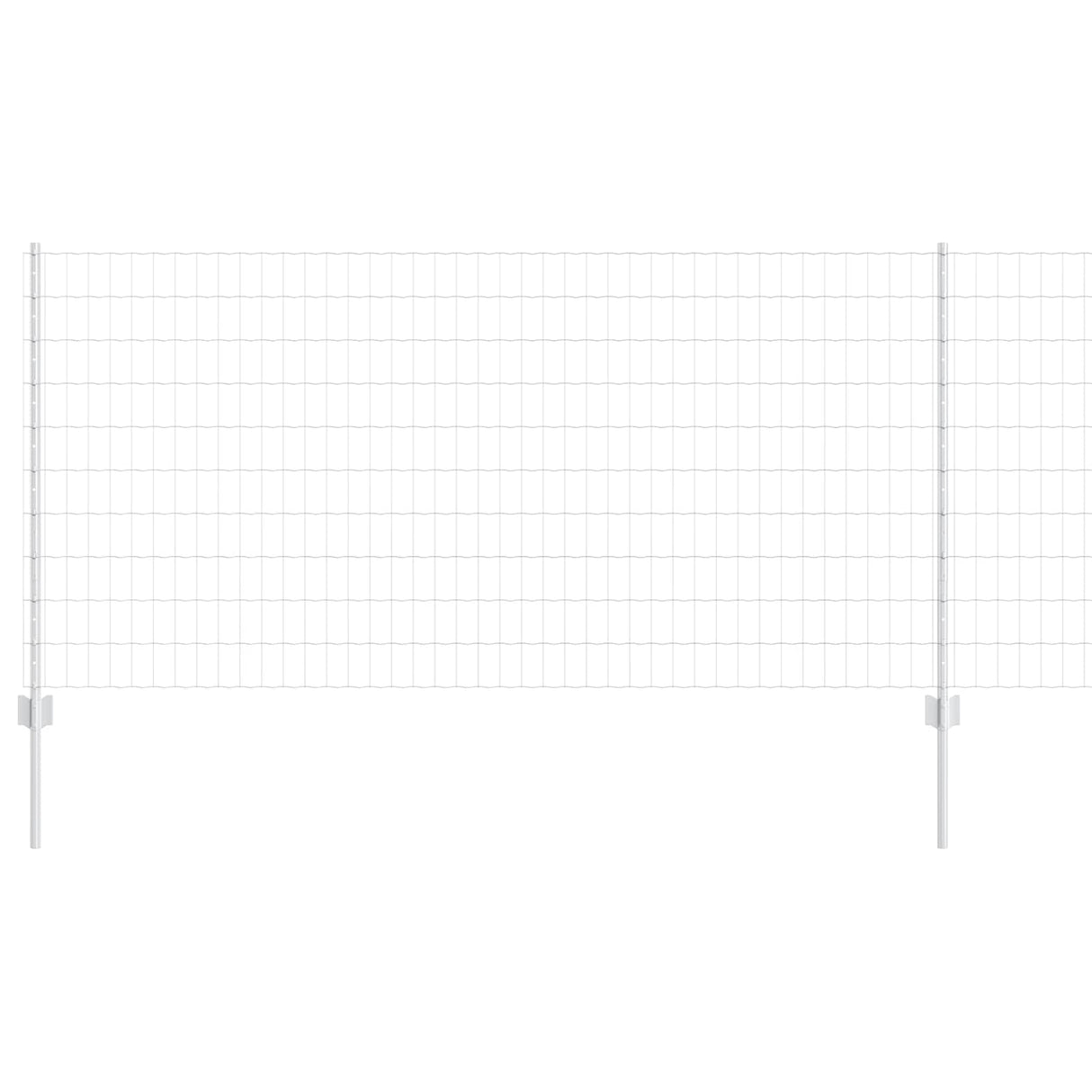 Vidaxl hek met paal zilver 1 x 10 m staal