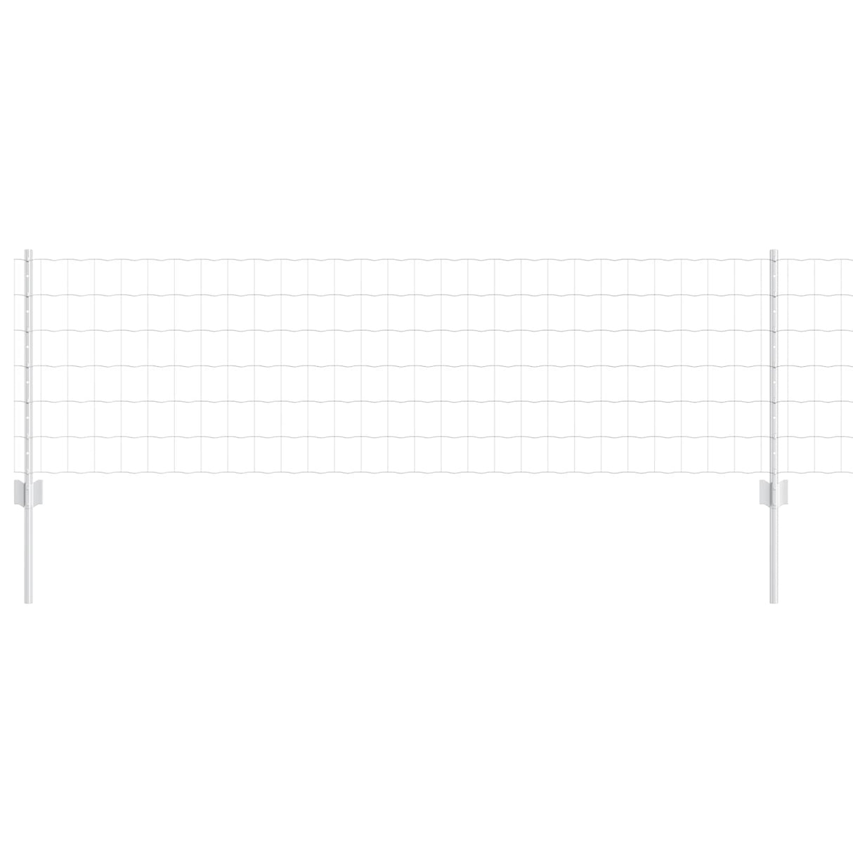 Vidaxl hek met paal zilver 0,6 x 10 m staal