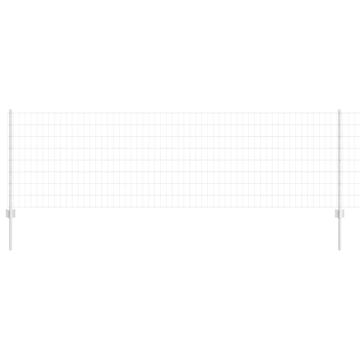 Vidaxl hek met paal zilver 0,8 x 25 m staal